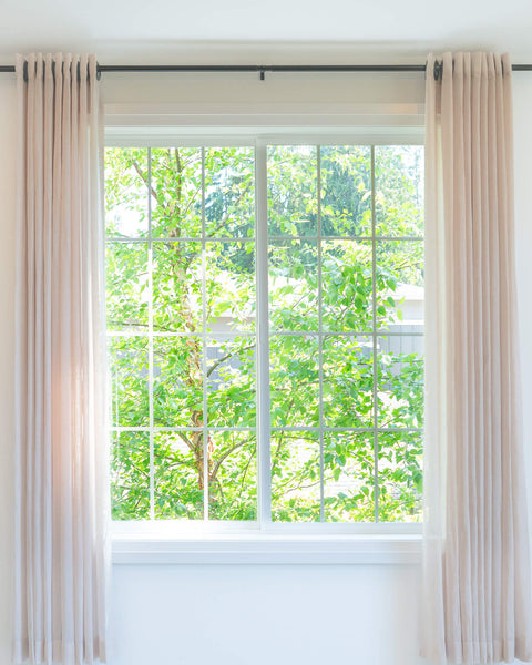 Burlap Grommet Style Sheer Drapery Set