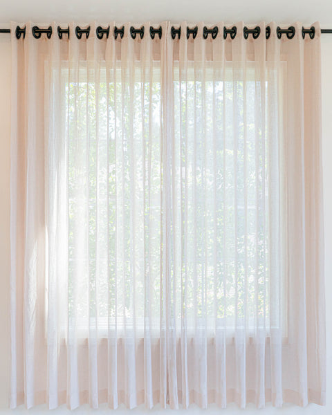 Grace - Pinch Pleat Linen Blend Sheer Drapery