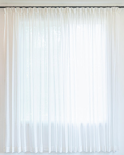 Grace - Pinch Pleat Linen Blend Sheer Drapery