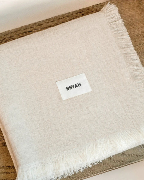 Beach Linen II - 100% European Linen Throw Blanket