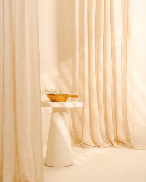 Grace - Pinch Pleat Linen Blend Sheer Drapery