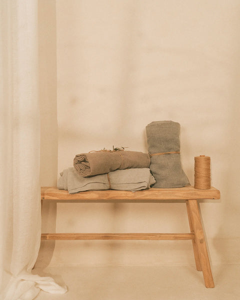Burlap Grommet Style Sheer Drapery Set
