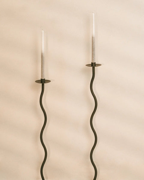 Noir Veil – Feathered Artisan Palm Wax Aromatique Taper Candle