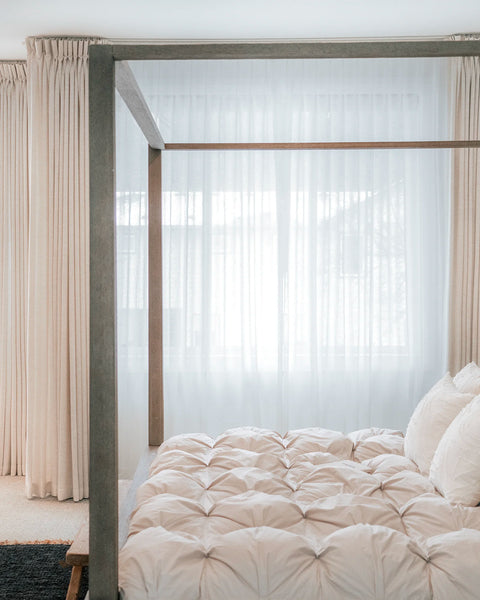 Burlap Grommet Style Sheer Drapery Set