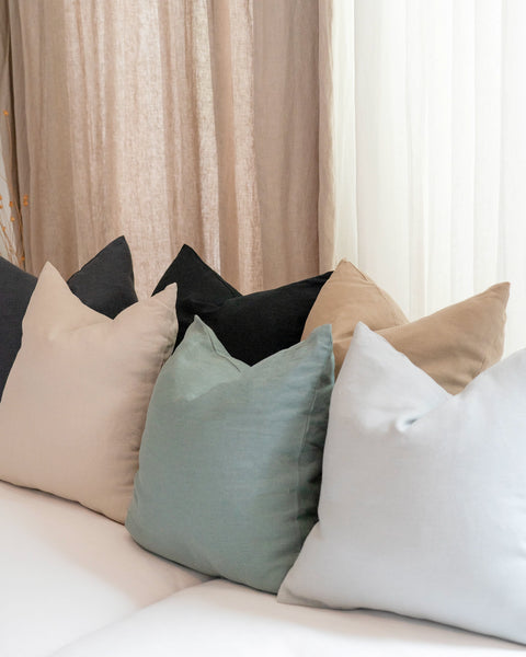 Oud - 100% European Linen Throw Pillow Cover