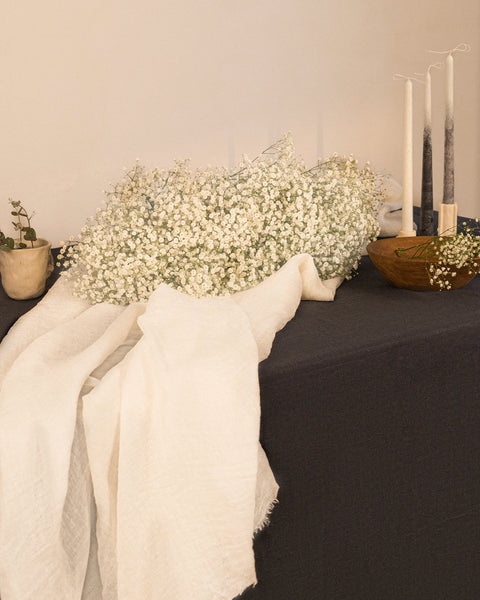 Linnea - 100% European Linen Extra Large Tablecloth