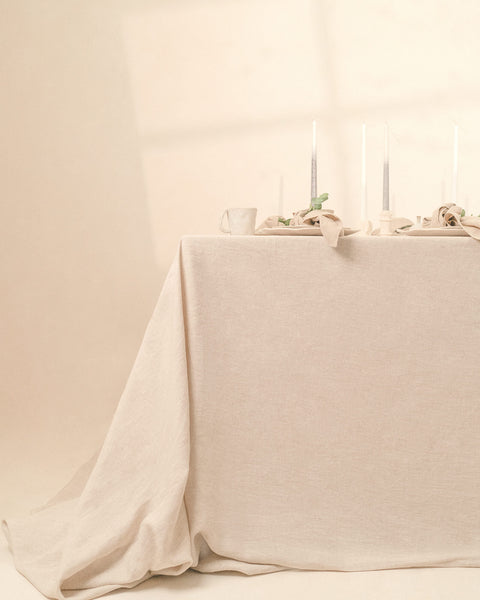 Linnea - 100% European Linen Extra Large Tablecloth