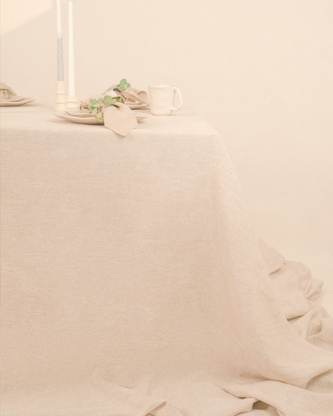 Linnea - 100% European Linen Extra Large Tablecloth