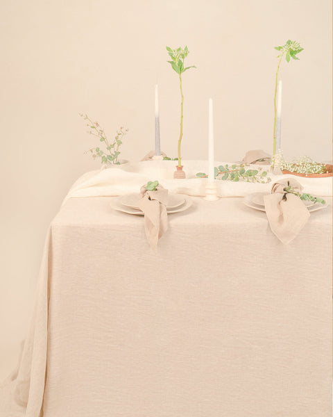 Linnea - 100% European Linen Extra Large Tablecloth